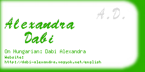 alexandra dabi business card